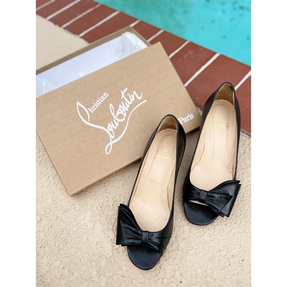 Christian Louboutin Shoes - Louboutin Bow Accent Pumps w/Box